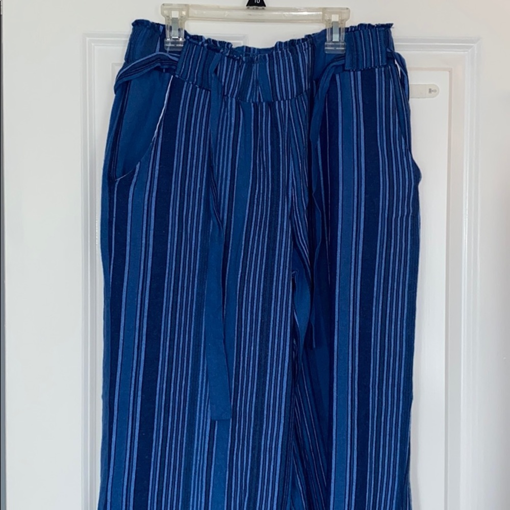 Blue Striped Pants